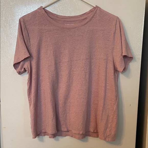 Eileen Fisher Tops - Eileen Fisher Women’s XS Oversized 100% Linen Soft Rose Short Sleeve Tee